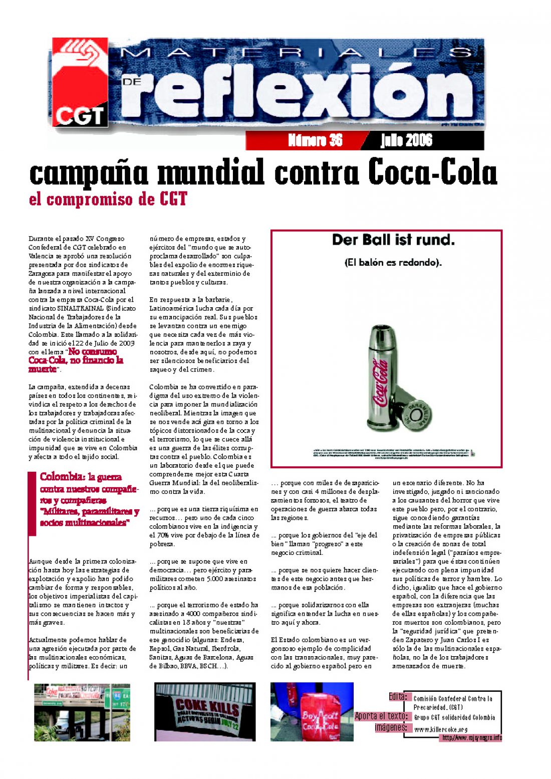 MR 36 Campaña mundial contra Coca-Cola