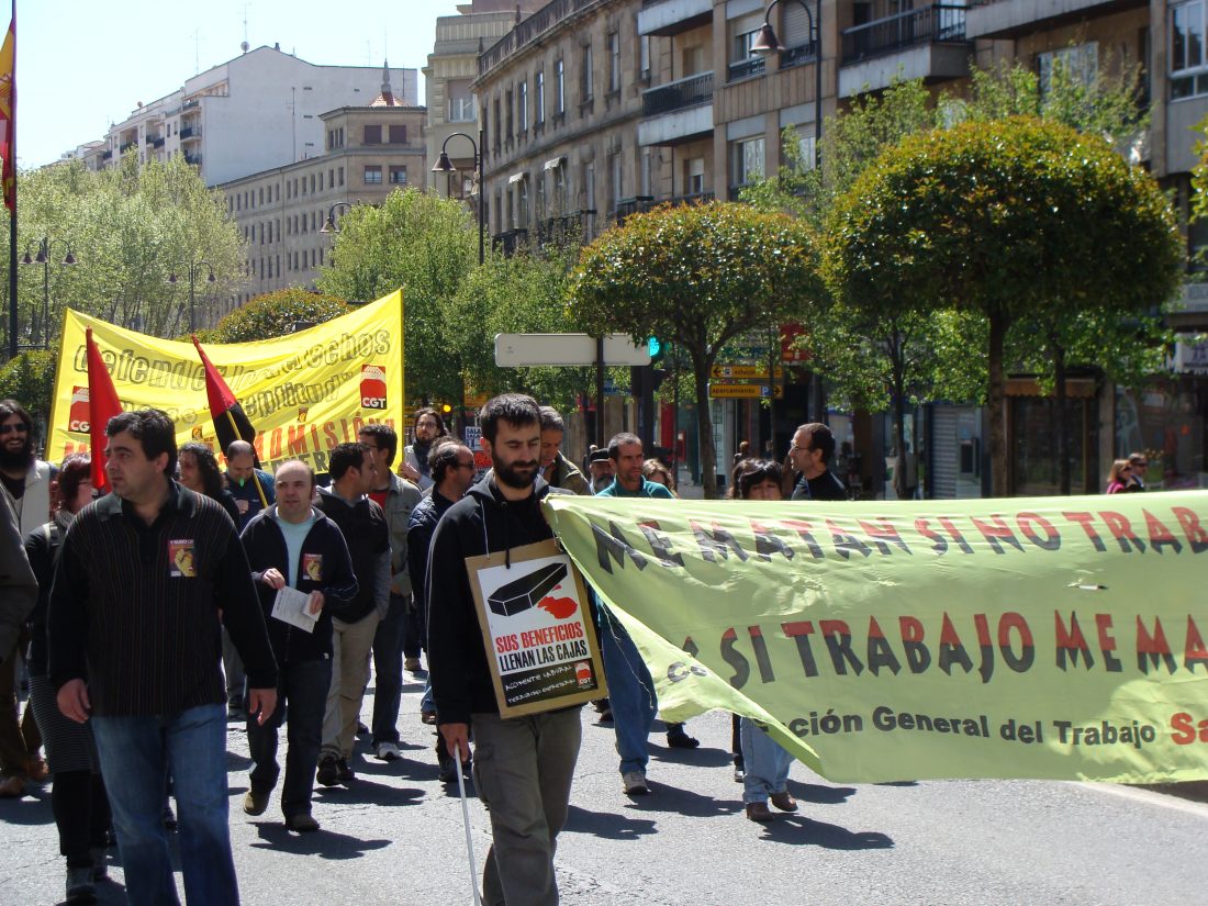 Salamanca : crónica y foto de la manifestación de CGT