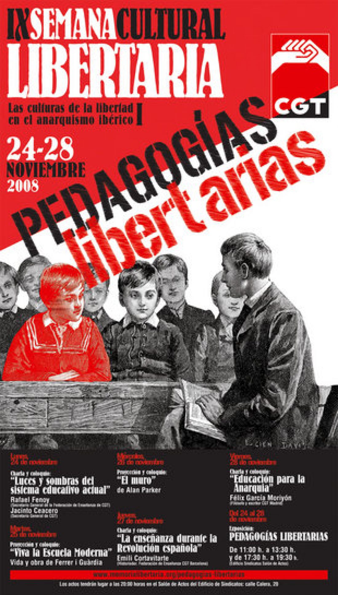 IX Semana Cultural Libertaria de Burgos : 24-28 de noviembre. «Pedagogías Libertarias»