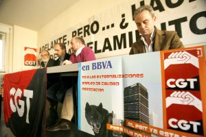 CGT denuncia la política de destrucción y precarización del empleo en el BBVA (13/11/08)