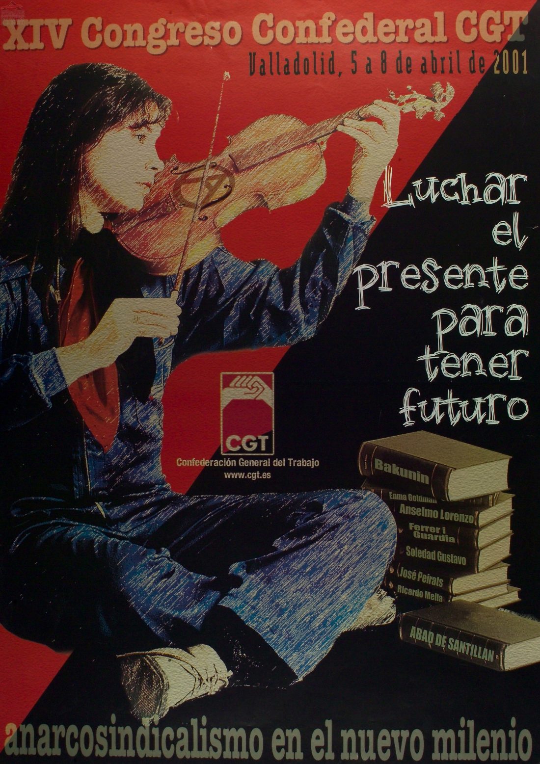 Cartel XIV Congreso CGT (Valladolid 2001)