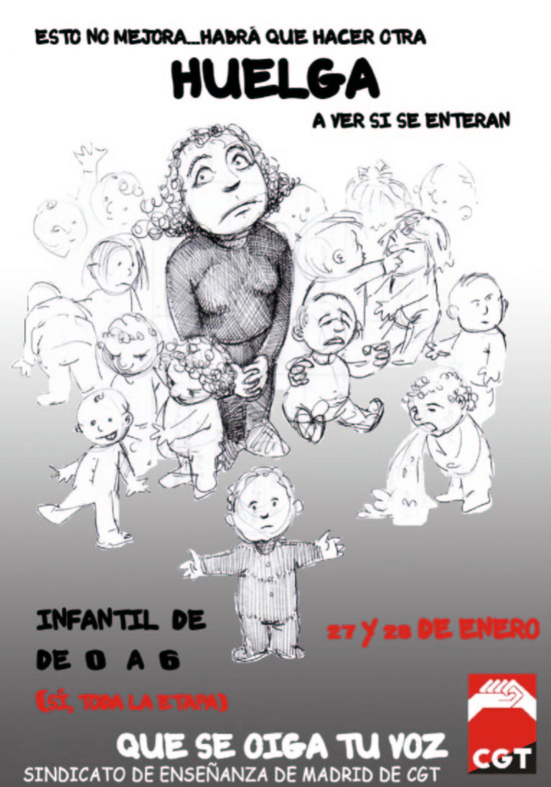 27 y 28 de Enero : CGT convoca huelga en la enseñanza (etapa infantil) de la Comunicad de Madrid