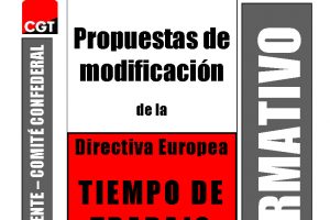 121. Propuestas de modificación de la Directiva Europea del Tiempo de Trabajo