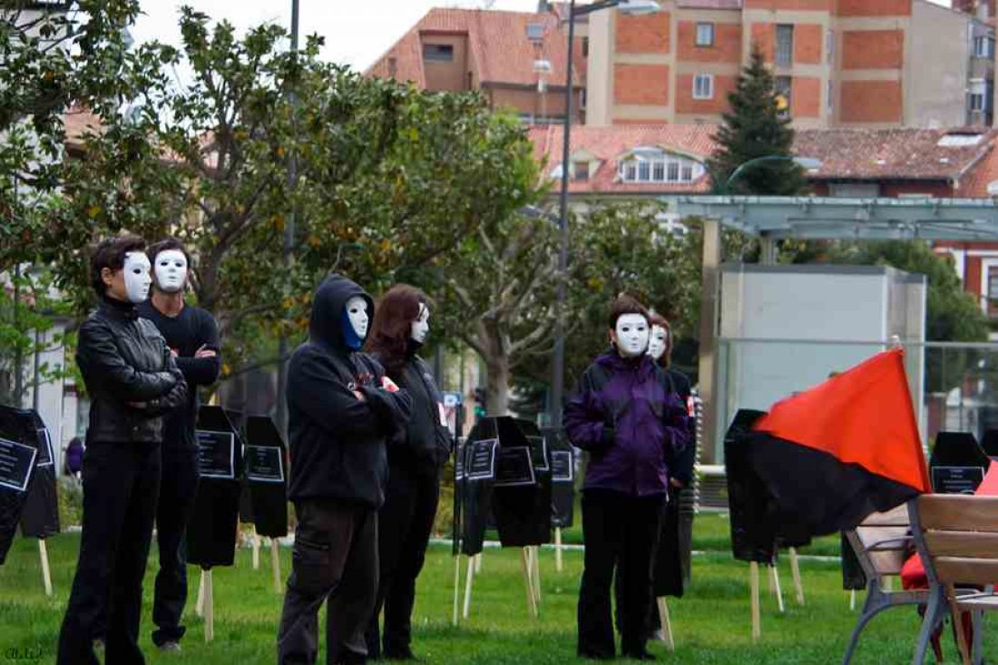 Acción en Valladolid contra los accidentes laborales.