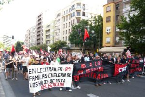 Manifestación en Zaragoza de los trabajadores de Lecitrailer (15/VI/2009)