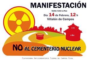 14 de Febrero : Manifestación contra la energía y el cementerio nuclear en Villalón (Valladolid)