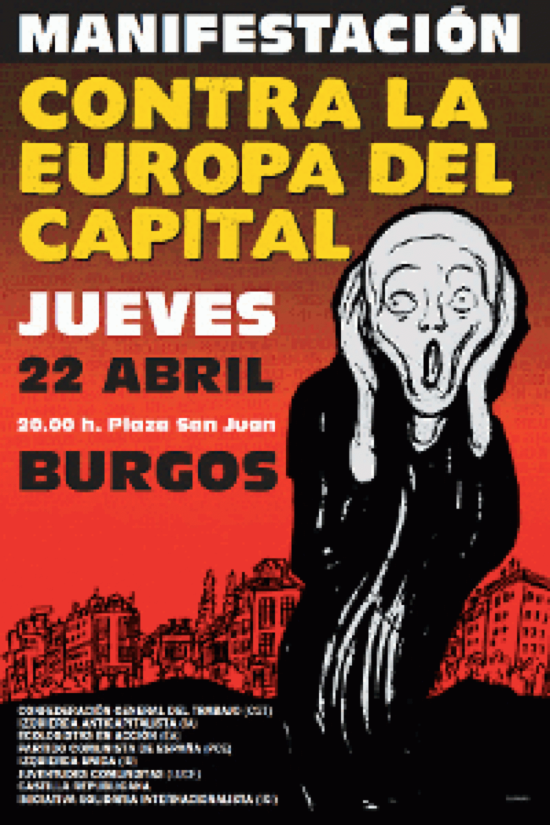 Burgos, 22 de Abril : Manifestación contra la €uropa del capital
