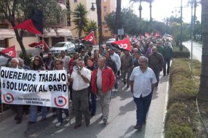 Los Barrios (Campo de Gibraltar) : 500 personas se manifiestan contra el paro y la crisis