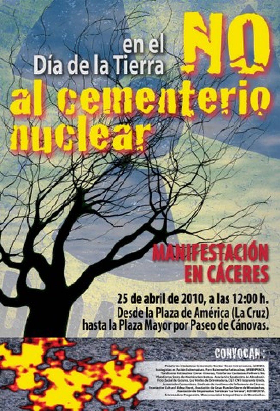 Cáceres, 25 de abril : en el día de la Tierra, manifestación «No al cementerio nuclear»
