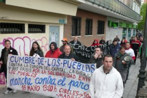 La marcha contra la Europa del capital y sus crisis procedente de Lisboa recorrió Alcorcón (12/5/10)