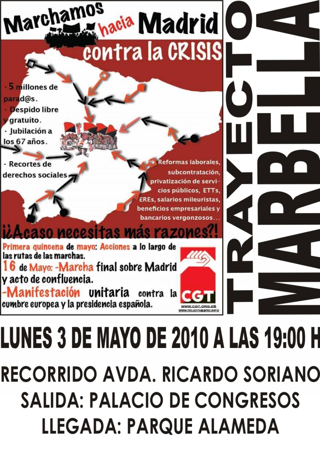 Marbella, 3 de Mayo : Marcha de la CGT