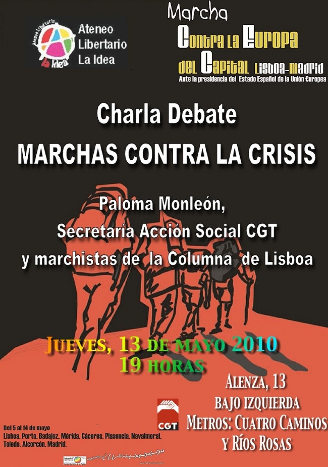 Madrid, 13 de Mayo : Charla sobre las Marchas contra la crisis