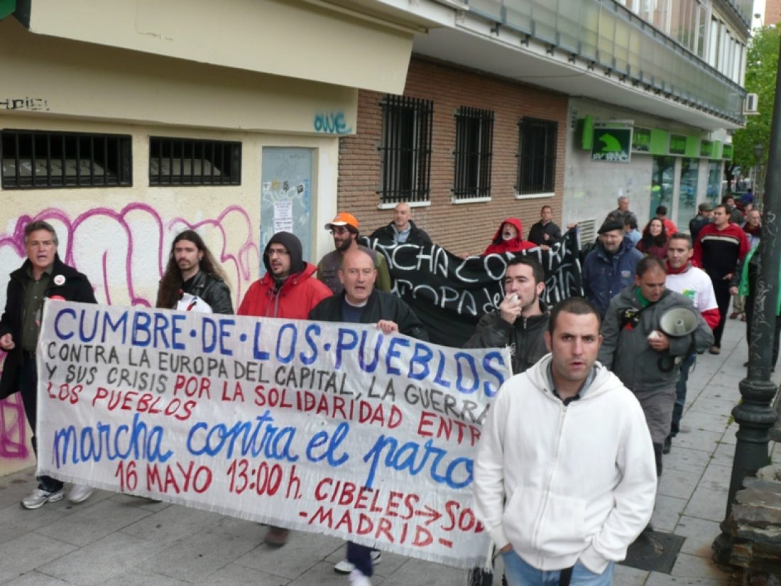 La marcha contra la Europa del capital y sus crisis procedente de Lisboa recorrió Alcorcón (12/5/10)
