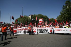 La CGT toma las calles de Madrid, en contra de la Europa del capital y sus crisis.
