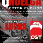 Convocatorias de actos, acciones y movilizaciones de CGT para la Huelga en el Sector Público y la Jornada de Lucha del 8 de Junio