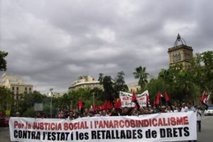 Celebrada en Barcelona la manifestación unitaria anarcosindicalista