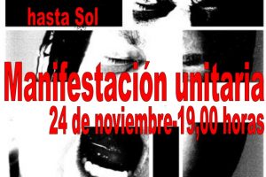 Madrid, 24 de noviembre : Manifestacion. Continuan las movilizaciones por otra huelga general