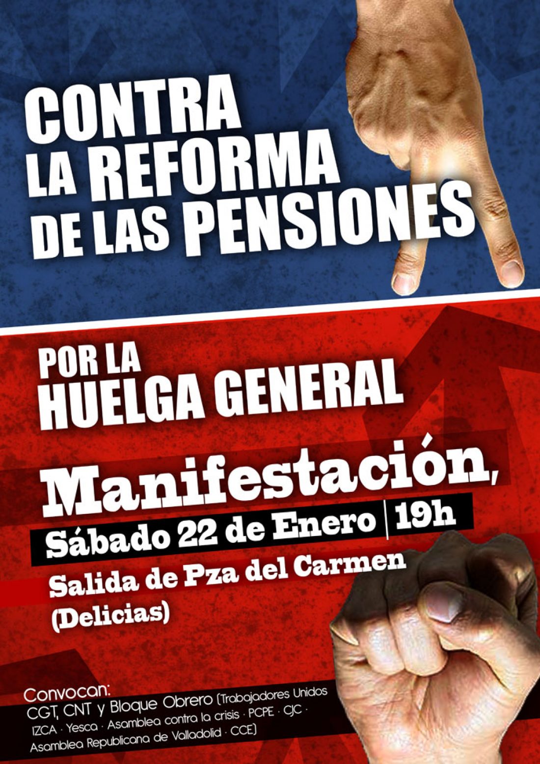 Castilla y León – Cantabria – Asturias : Movilizaciones contra la reforma de las pensiones ¡Por la Huelga General !