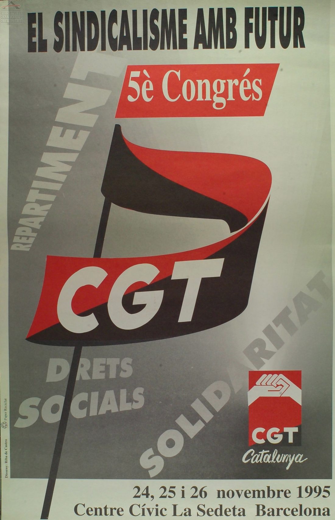 Cartel V Congrés CGT Catalunya (Barcelona, 1995)