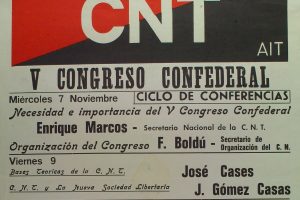 Cartel Ciclo Conferencias V Congreso CNT (Barcelona 1979)