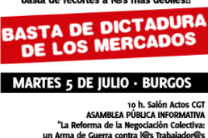 Burgos, 5 de Julio : Asamblea informativa y concentración contra las medidas del gobierno