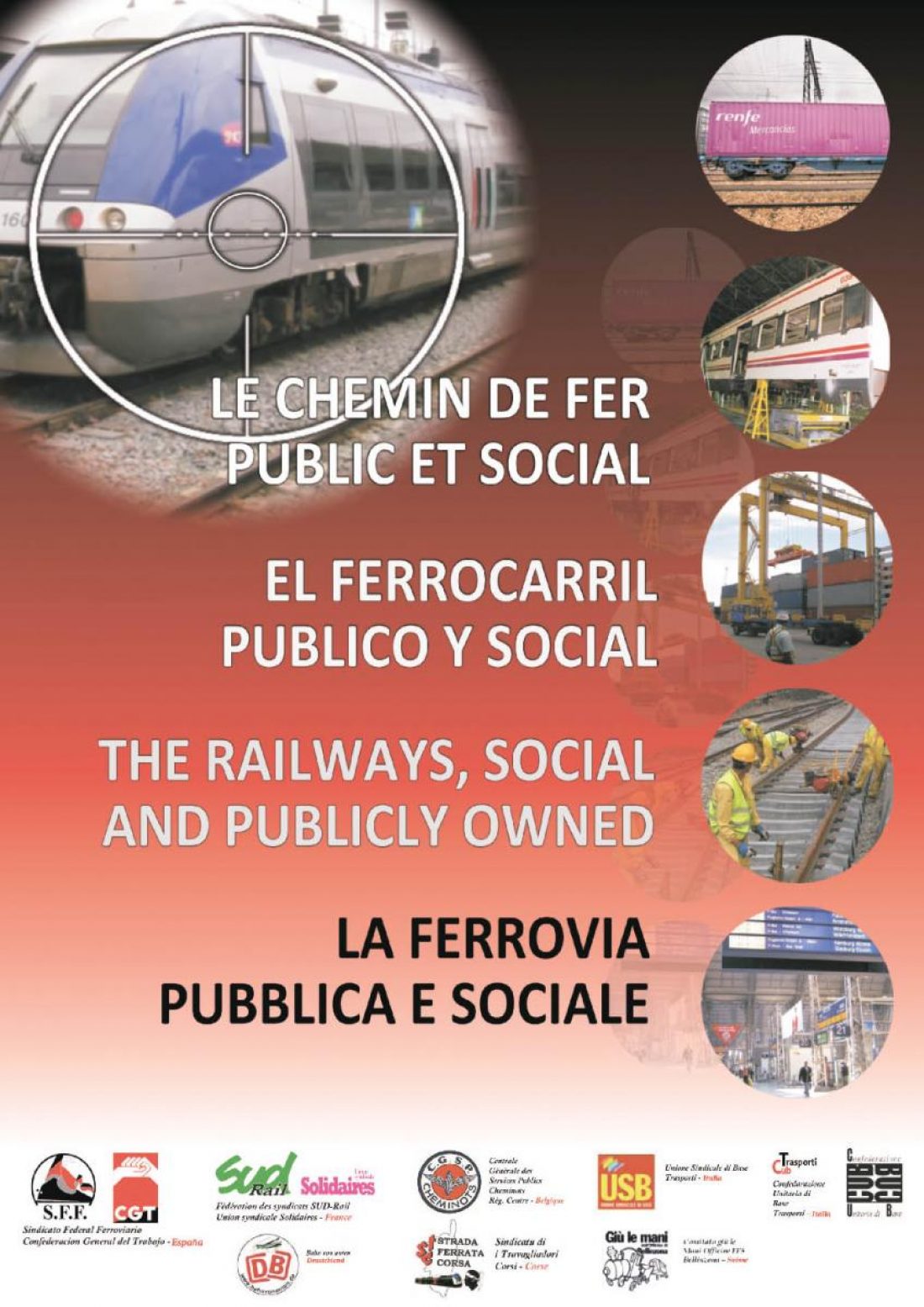 Manifiesto Unitario de Sindicatos Europeos : Por un Ferrocarril público y social