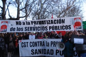 Madrid. Concentracion en defensa de los servicios públicos 22 de junio