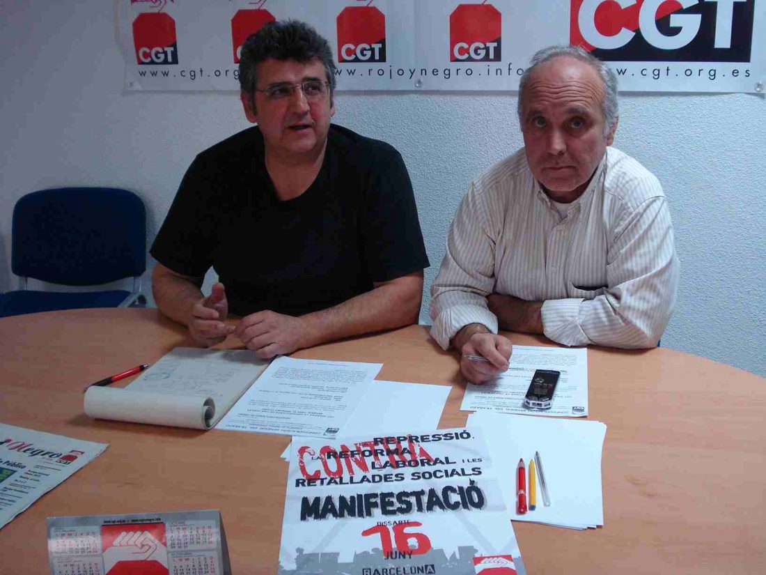 Audio: rueda de prensa de CGT convocando una Huelga General para otoño 2012