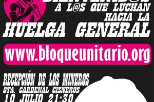 Actos de solidaridad en Madrid y Valencia de apoyo a la lucha minera