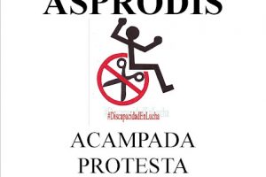 Acampada de protesta de Asprodis Elda el 13 de julio