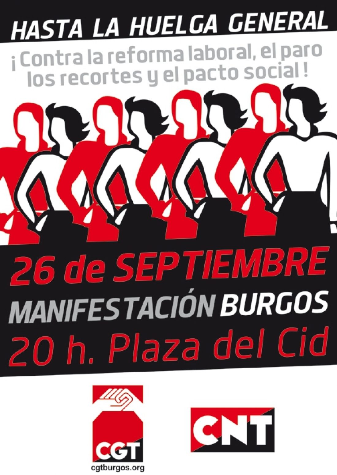 Burgos. 26-S manifestación contra la Reforma Laboral, el paro, los recortes y el pacto social