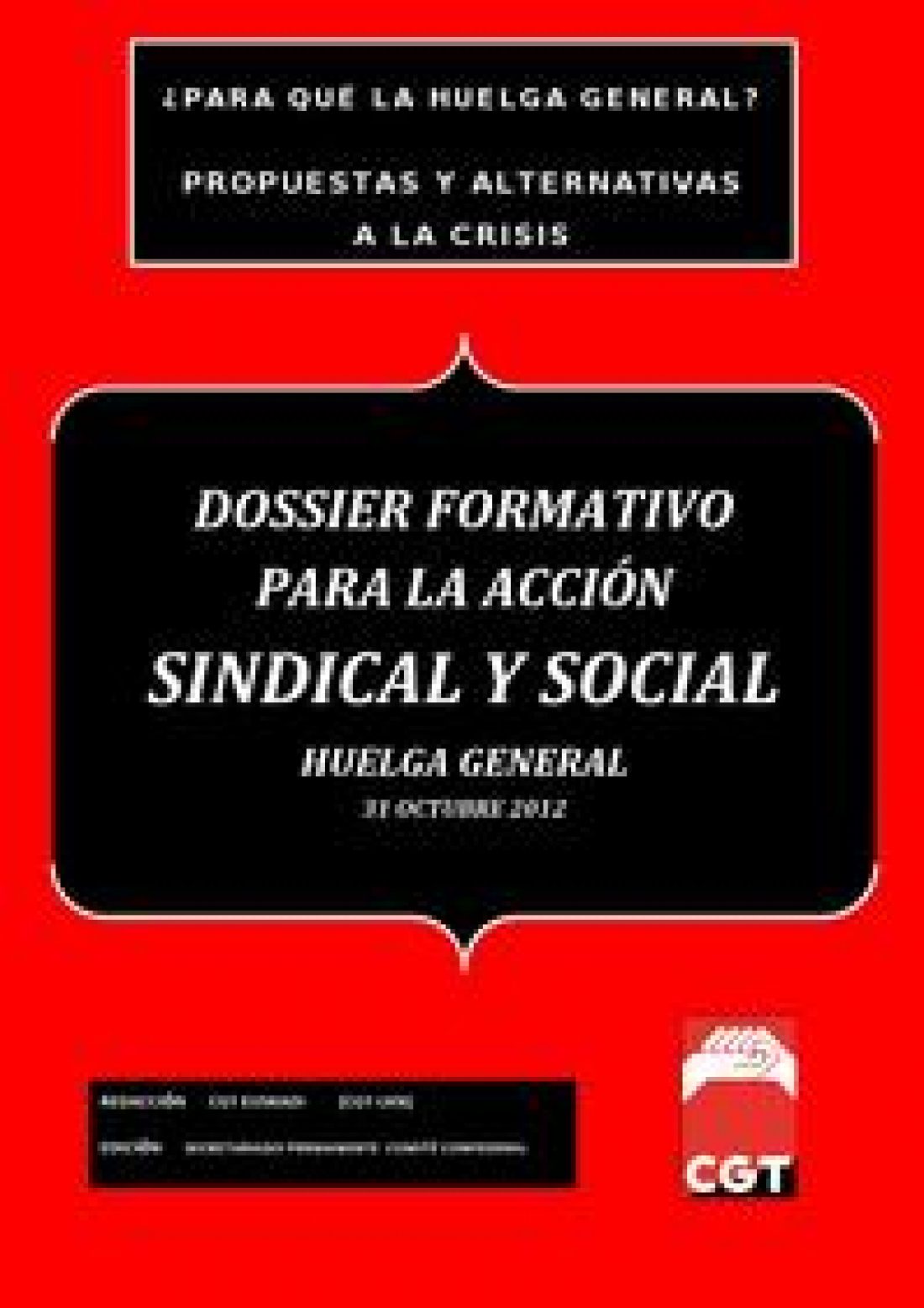 Dossier formativo para la Acción Sindical y Social de cara a la Huelga General del 31 de octubre