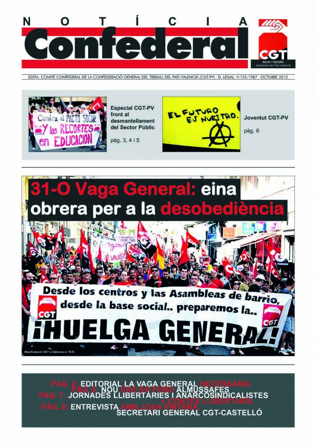 Noticia Confederal – Octubre 2012
