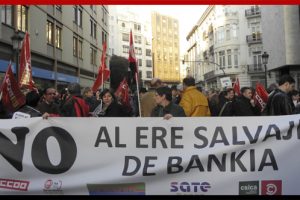 Convocatoria de movilizaciones contra el ERE salvaje de Bankia