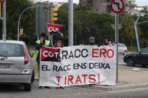 Barcelona. Éxito de la huelga en el RACC