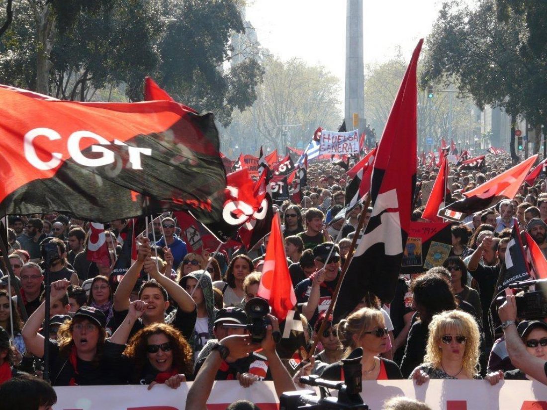 CGT Barcelona. Actos de apoyo ante los juicios por las movilizaciones de la Huelga General 29-M