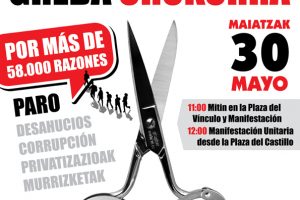 CGT-LKN Convoca Huelga General en Euskadi para el próximo 30 de Mayo