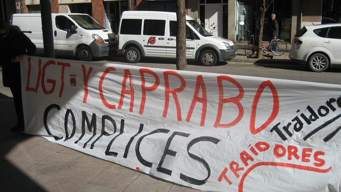 Petición de apoyo de la sección Sindical de CGT en Caprabo (Barcelona)