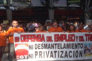 31 octubre huelga 24h sector ferroviario y manifestación en defensa de lo público en Málaga