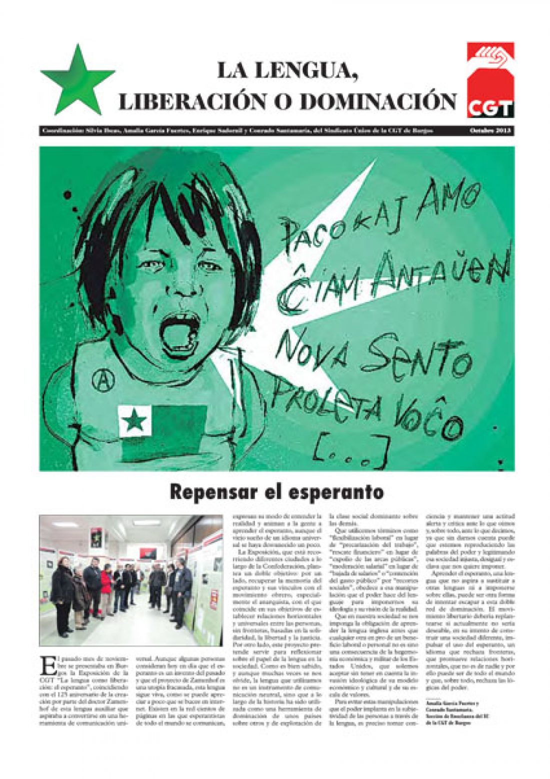 La lengua, liberación o dominación (Suplemento esperanto) – octubre 2013