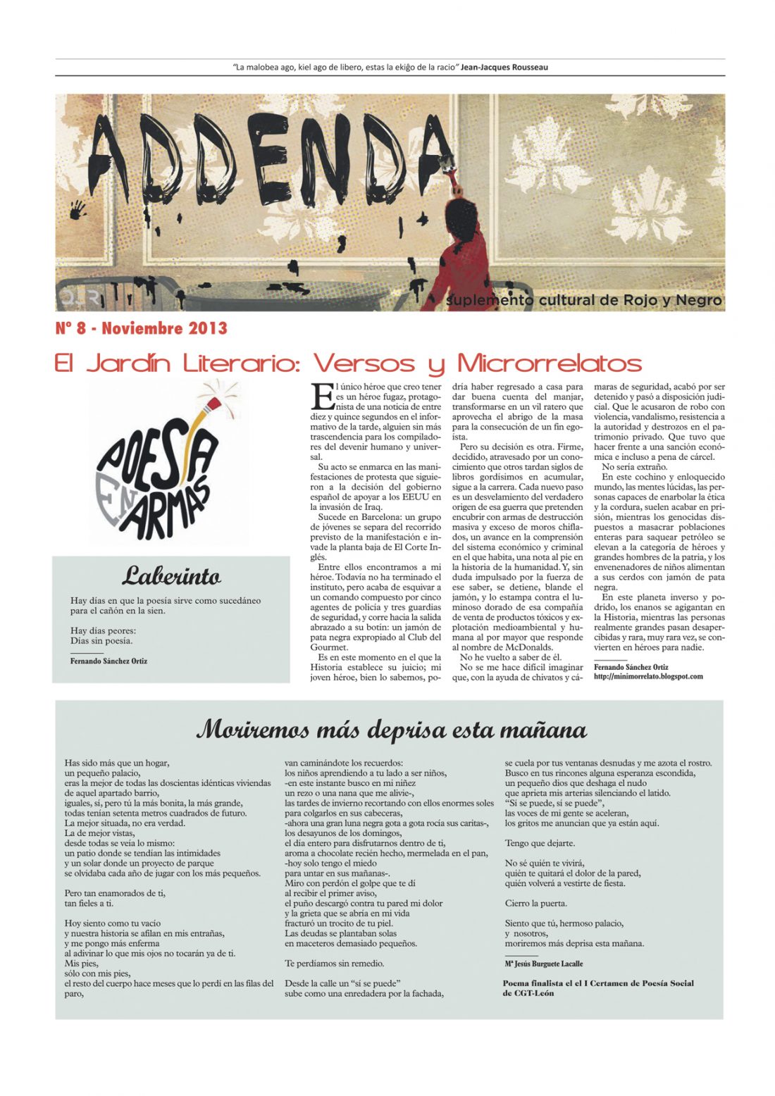 Addenda, suplemento cultural del RyN – Nº 8, noviembre 2013