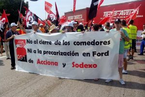 8-n Almussafes: Nuevas concentraciones de las plantillas de Acciona FS y de Sodexo en protesta por el intento de las contratas y de Ford de precarizar todavía más las condiciones laborales