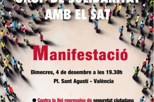 Manifestación el día 4 de diciembre en Valencia