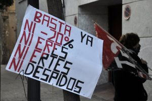 Concentración en Valencia ante Unipost con motivo de la huelga indefinida