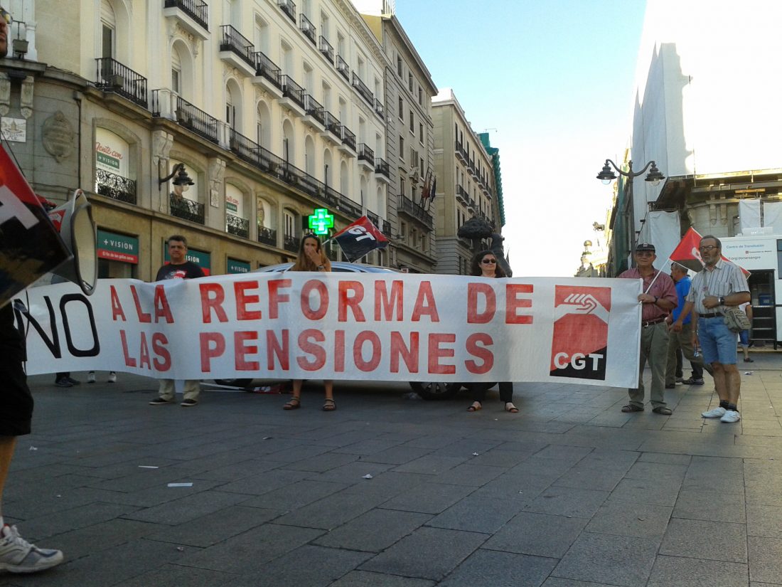 CGT califica de robo la Ley que regula las pensiones