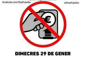 Convocada el miércoles 29 de enero una huelga de usuarias y usuarios en Barcelona y área metropolitana de 20:00 a 20:30 para exigir la retirada del aumento del precio del transporte público de 2014
