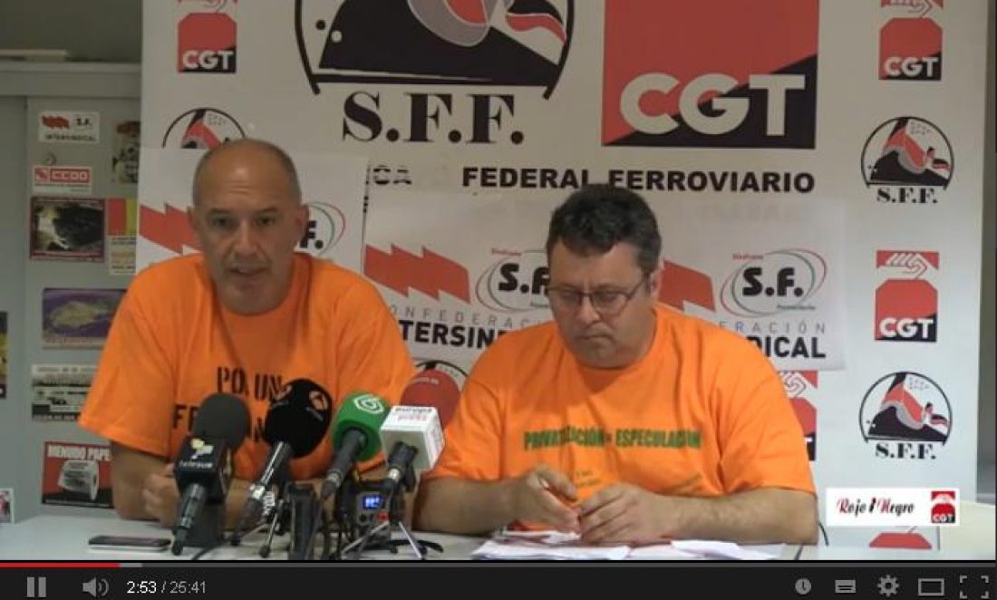 Vídeo: Rueda Prensa CGT Huelga Sector Ferroviario JL – A 2014