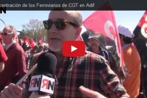 Vídeo: Concentración de los Ferroviarios de CGT en Adif