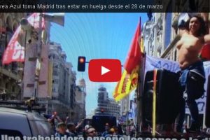Vídeo:  La Marea Azul toma Madrid tras estar en huelga desde el 28 de marzo