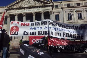 El gobierno desautoriza una concentración en protesta contra el expolio que ha supuesto la privatización de Aena